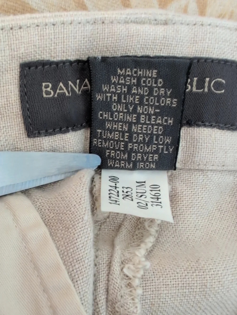 Banana Republic Beige Men's 100% Linen Dress Trousers